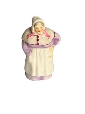 Royal Worcester   Lady Bonnet purple Dress Candle Snuffer 2.5"